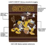 wyoming cowboys three musketeers brown blanket best selling