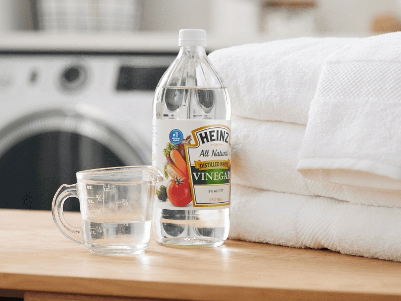 Enhance rinsing with white vinegar to minimize shedding and lint buildup