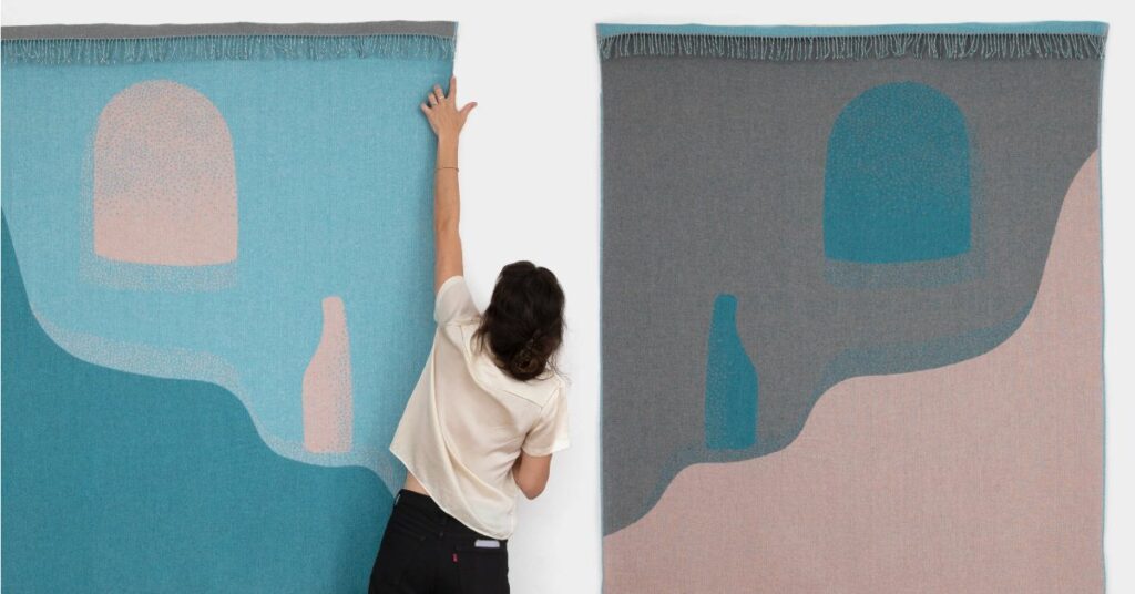 how to hang a blanket on the wall