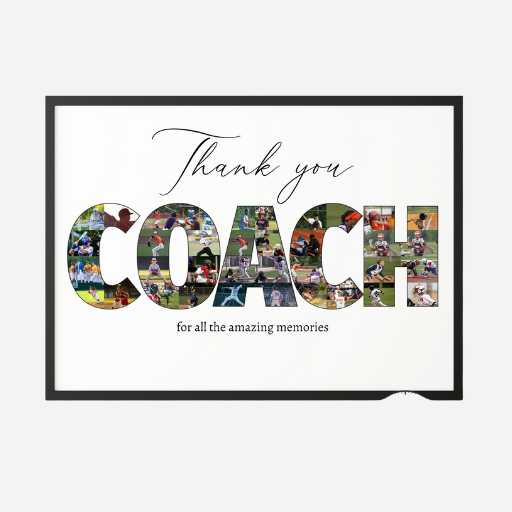 gift ideas for football fans - Football Coach Photo Frame