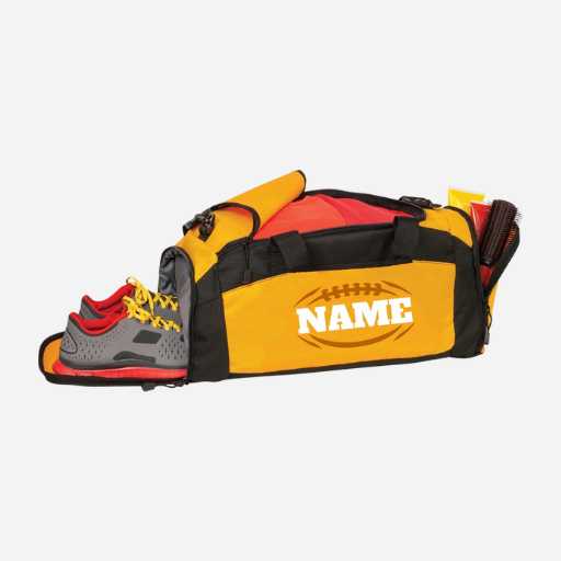 gift ideas for football fans - Personalized Football Duffle Bag