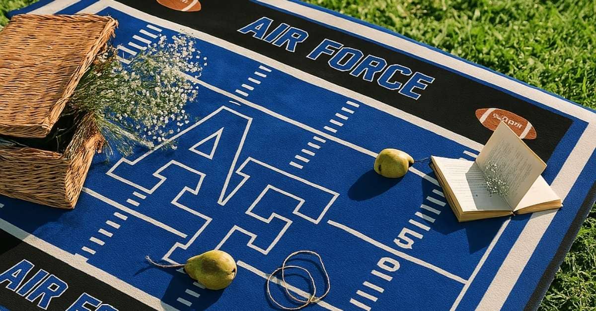 Stay cozy with our Air Force Falcons Grunge Texture Blue Blanket in soft Arctic Fleece!