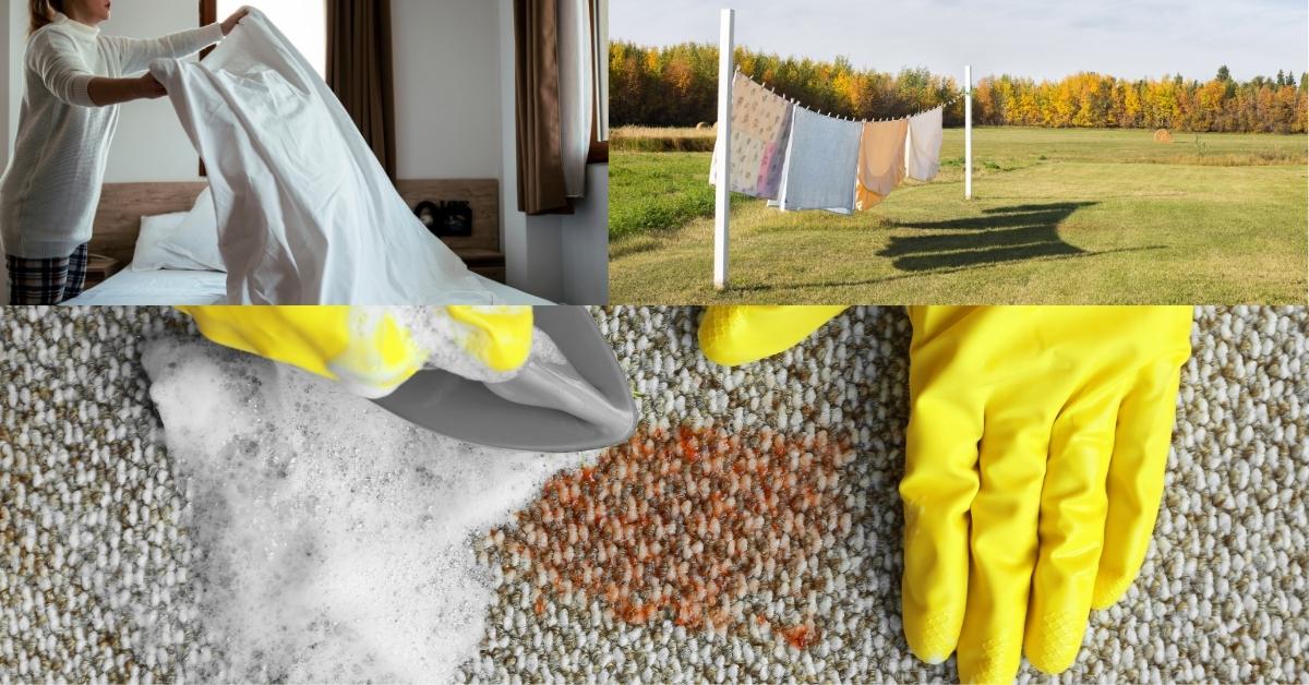 Extend the life between blanket washes by incorporating these easy steps: protect them with layers, refresh them with fresh air, and clean up spills quickly.