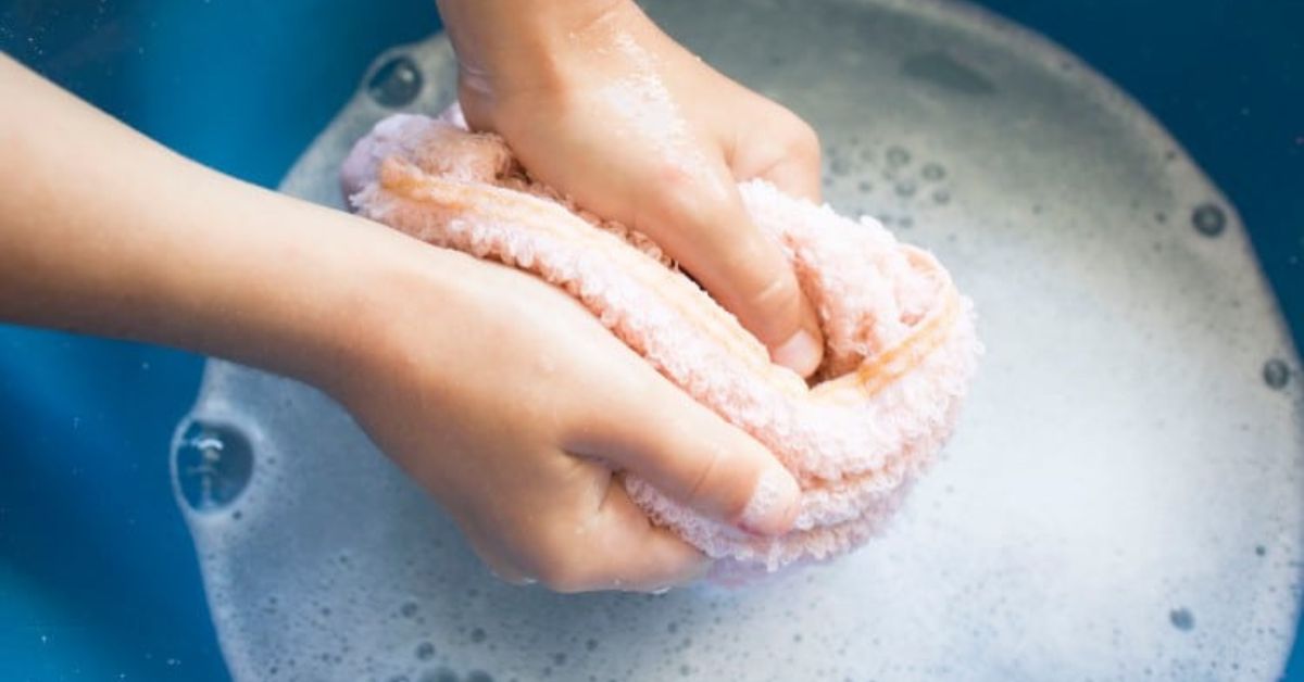 Wash your blanket by hand for a gentle, effective clean