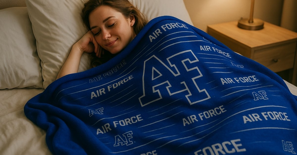 Find your perfect cozy comfort within our $30-$60 range – check out the Air Force Falcons Striped Pattern Blue Blanket for quality that lasts!