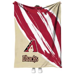 Arizona Diamondbacks Brushstrokes Red White Blanket