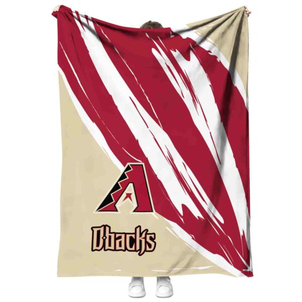 Arizona Diamondbacks Brushstrokes Red White Blanket