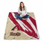 Arizona Diamondbacks Brushstrokes Red White Blanket