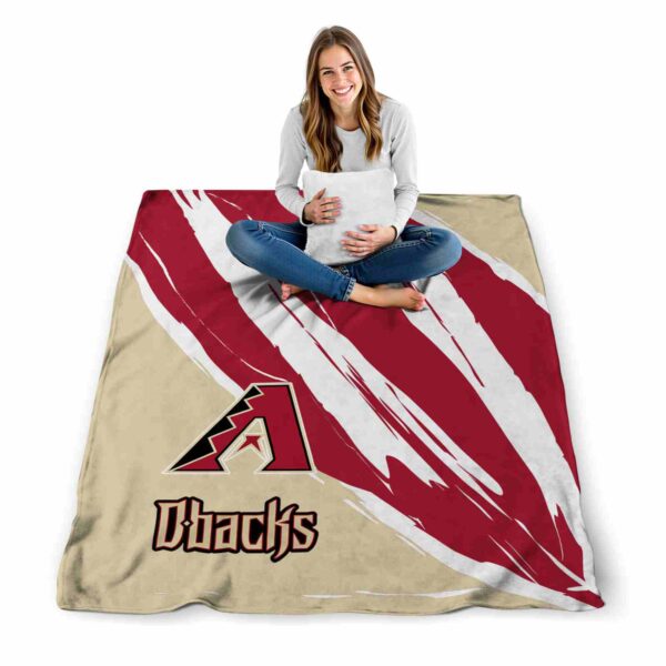 Arizona Diamondbacks Brushstrokes Red White Blanket
