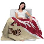 Arizona Diamondbacks Brushstrokes Red White Blanket