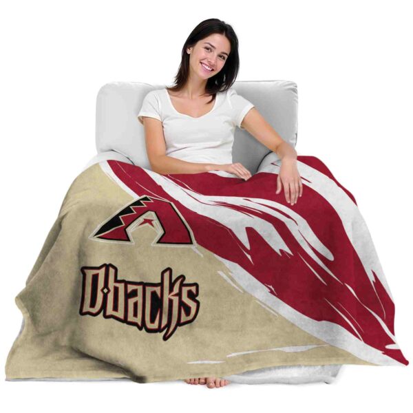 Arizona Diamondbacks Brushstrokes Red White Blanket