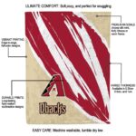 Arizona Diamondbacks Brushstrokes Red White Blanket