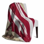 Arizona Diamondbacks Brushstrokes Red White Blanket