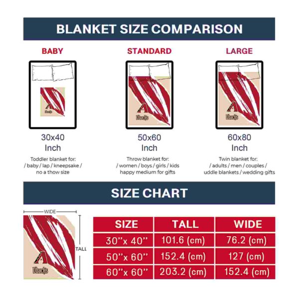 Arizona Diamondbacks Brushstrokes Red White Blanket