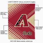 Arizona Diamondbacks Diagonal Stripes Red Blanket