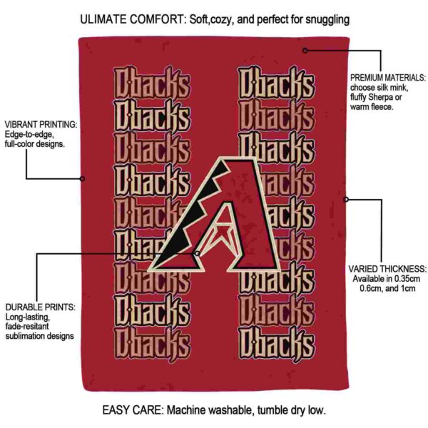 Arizona Diamondbacks Fan Pride Red Blanket