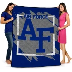 air force falcons block border blue quilt blanket best selling