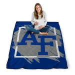 air force falcons block border blue quilt blanket best selling