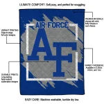 air force falcons block border blue quilt blanket best selling