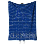 air force falcons brick grid blue quilt blanket best selling