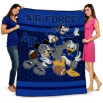 air force falcons disney football blue quilt blanket best selling