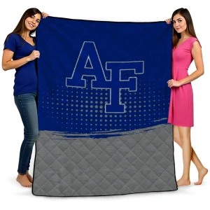 air force falcons dot illusion blue quilt blanket best selling