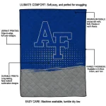 air force falcons dot illusion blue quilt blanket best selling