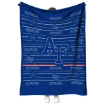air force falcons handdrawn stripes blue quilt blanket best selling