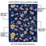 air force falcons hibiscus foliage blue quilt blanket best selling