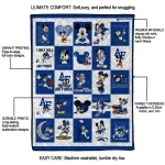 air force falcons mickey mouse motif blue white quilt blanket best selling