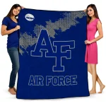 air force falcons paint trail blue quilt blanket best selling