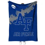 air force falcons paint trail blue quilt blanket best selling