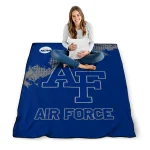 air force falcons paint trail blue quilt blanket best selling