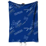 air force falcons sketch lines blue quilt blanket best selling