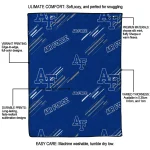air force falcons sketch lines blue quilt blanket best selling