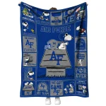 air force falcons snoopy love blue quilt blanket best selling