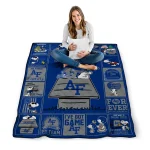 air force falcons snoopy love blue quilt blanket best selling