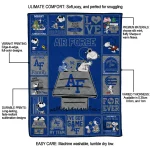 air force falcons snoopy love blue quilt blanket best selling