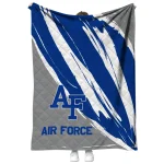 air force falcons stroke art blue white quilt blanket best selling
