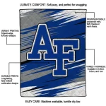 air force falcons wild lines blue white quilt blanket best selling