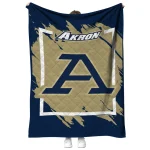 akron zips block border blue quilt blanket best selling