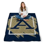 akron zips block border blue quilt blanket best selling
