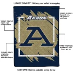 akron zips block border blue quilt blanket best selling