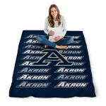 akron zips bold red blue quilt blanket best selling