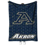 akron zips brick grid blue quilt blanket best selling