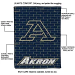 akron zips brick grid blue quilt blanket best selling
