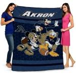 akron zips disney football blue quilt blanket best selling