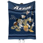 akron zips disney football blue quilt blanket best selling