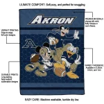 akron zips disney football blue quilt blanket best selling