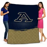 akron zips dot illusion blue quilt blanket best selling